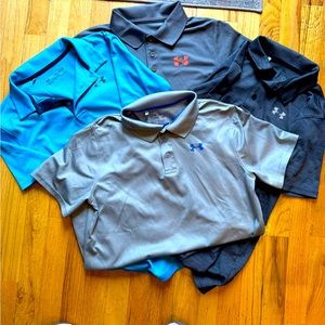 Boys youth under armor golf shirt size xl lot of 4